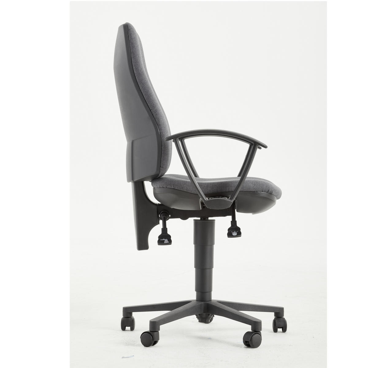 DREHSTUHL Flachgewebe Anthrazit, Schwarz  - Anthrazit/Schwarz, Design, Kunststoff/Textil (60/103-111/55cm) - Topstar