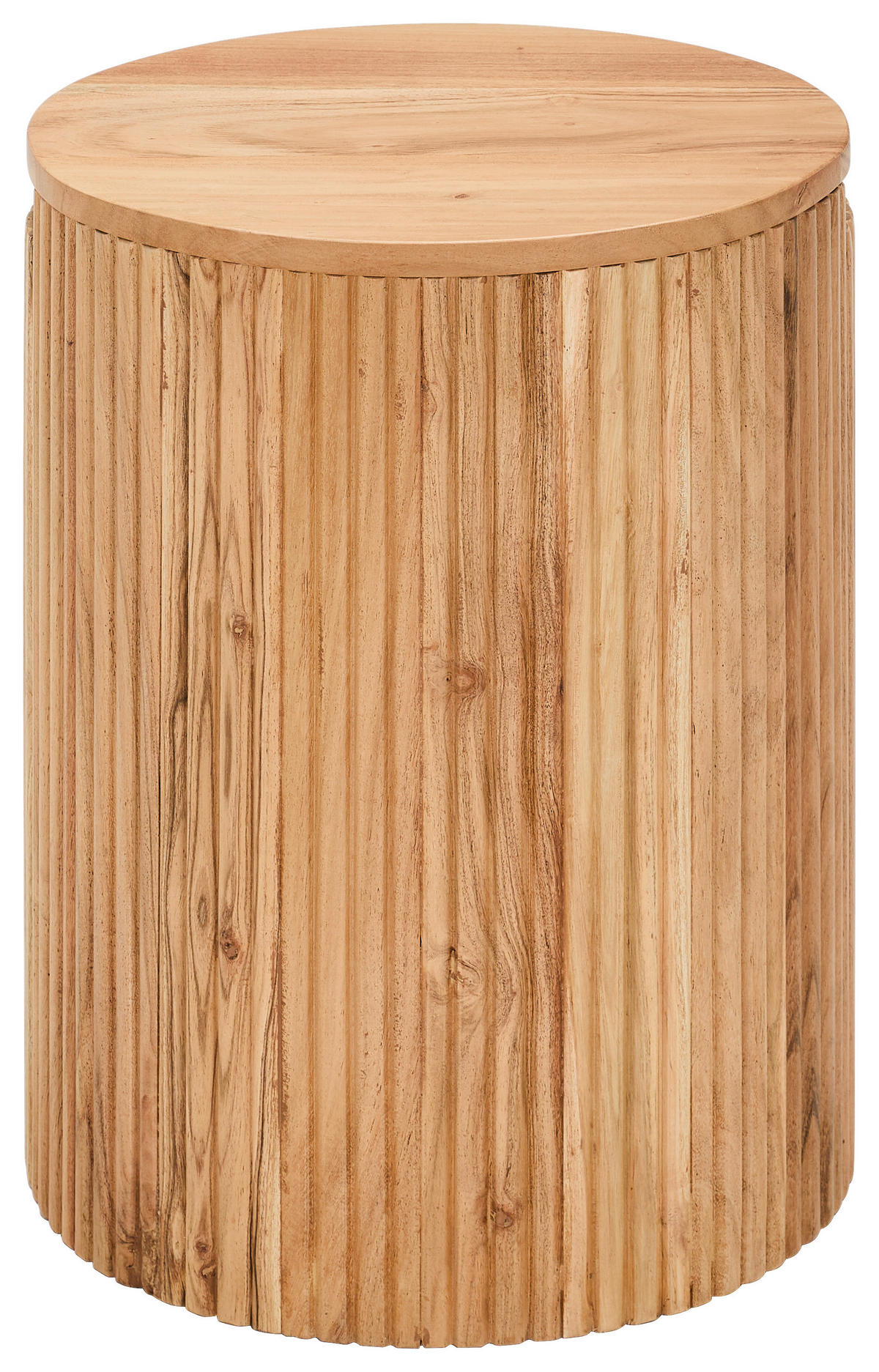 BEISTELLTISCH Akazie vollmassiv Akaziefarben rund  - Akaziefarben, KONVENTIONELL, Holz (40/50/40cm) - Livetastic