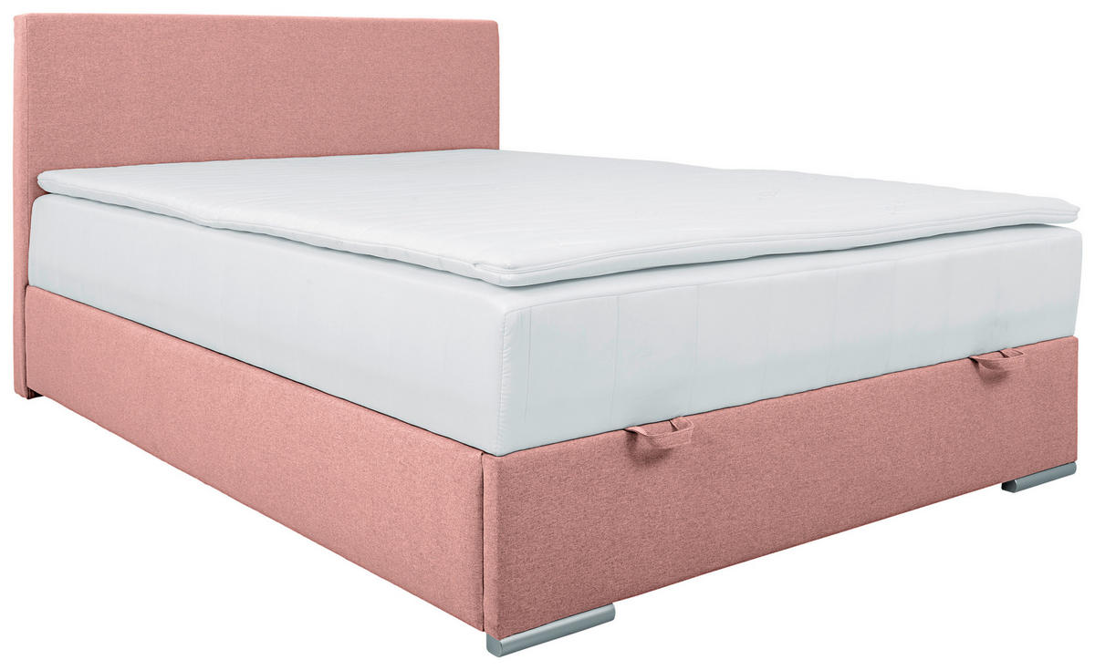 BOX KREVET BEZ OPRUGA 90/200 cm     ružičasta  - boja hroma/ružičasta, Konvencionalno, tekstil/plastika (90/200cm) - Carryhome