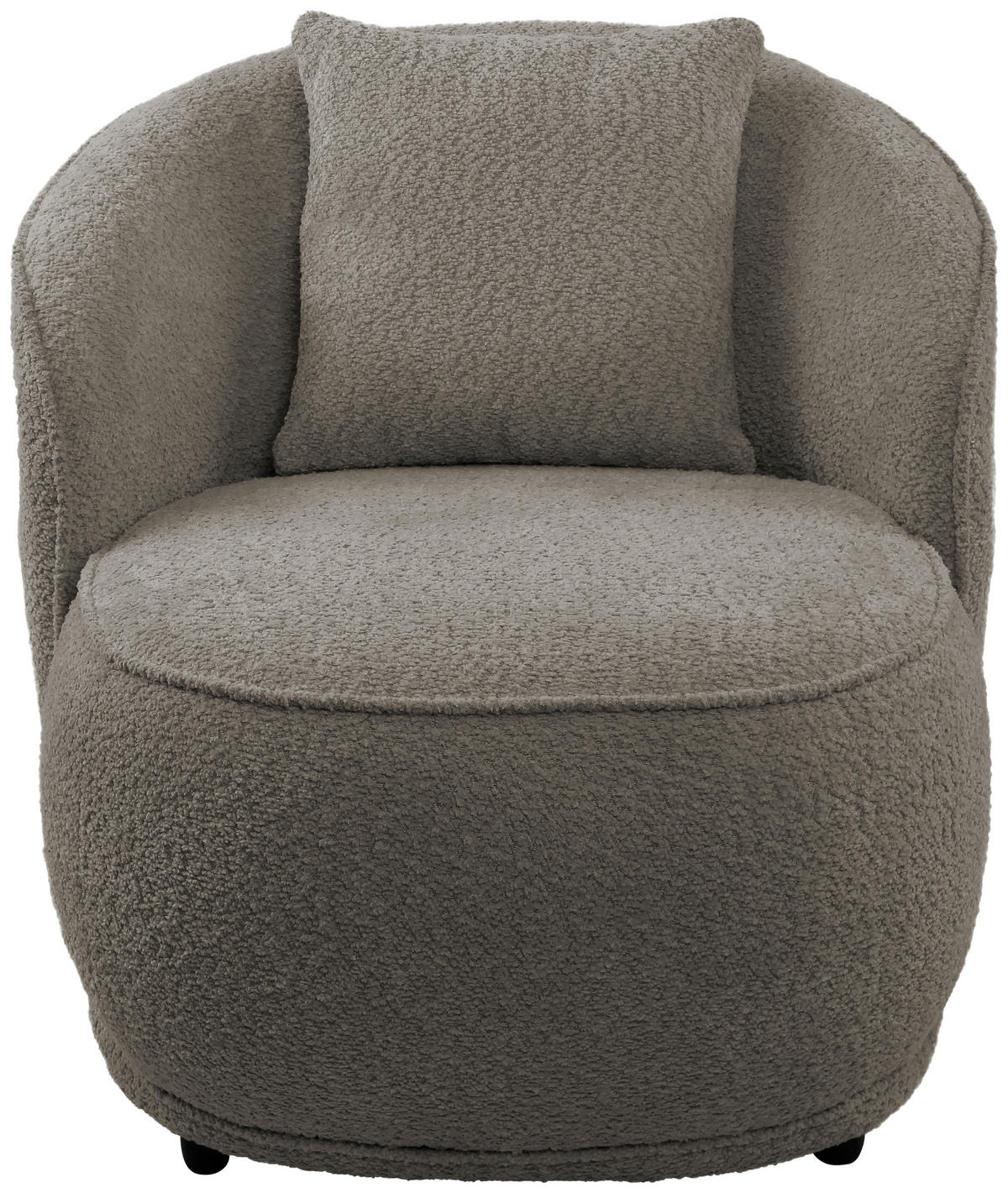 SESSEL in Bouclé Taupe  - Taupe, MODERN, Textil/Metall (76/83/74cm) - Livetastic