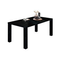 ESSTISCH rechteckig Schwarz  - Schwarz, MODERN, Holzwerkstoff (180/90/76cm) - Livetastic