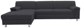 Ecksofa Schlammfarben Webstoff  - Chromfarben/Schlammfarben, KONVENTIONELL, Textil/Metall (150/251cm) - MID.YOU