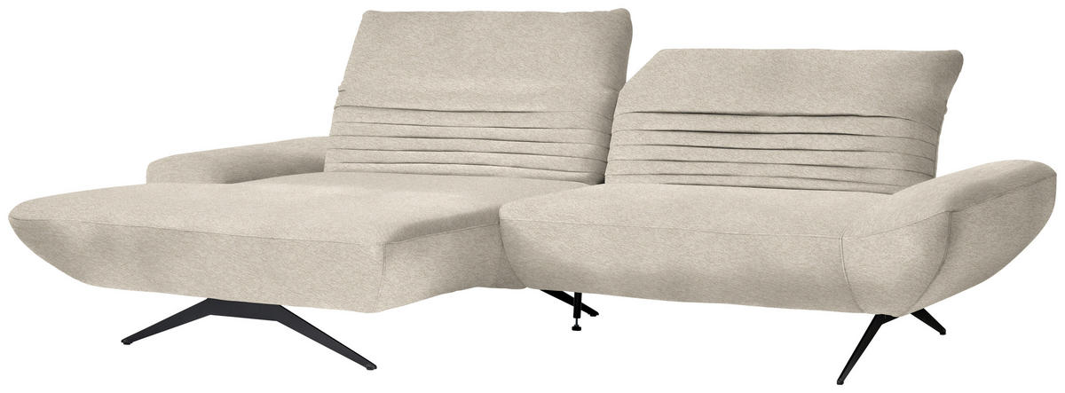 HÖRNSOFFA i teddy tyg beige  - beige/svart, Design, metall/textil (170-195/280cm) - Livetastic