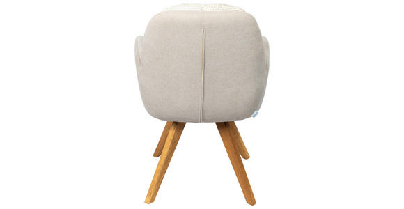 ARMLEHNSTUHL  in Webstoff  - Eichefarben/Beige, Design, Holz/Textil (59/90/64cm) - Linea Natura