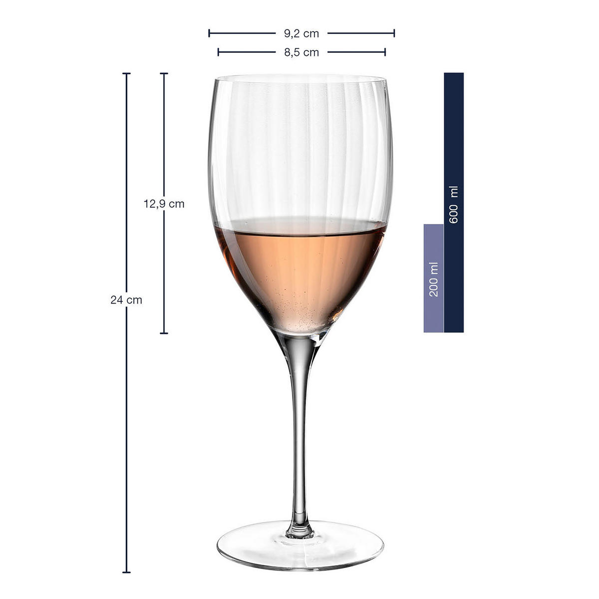 GLÄSERSET Poesia 6-teilig  - Transparent, Trend, Glas (7,80/25,00/7,80cm) - Leonardo