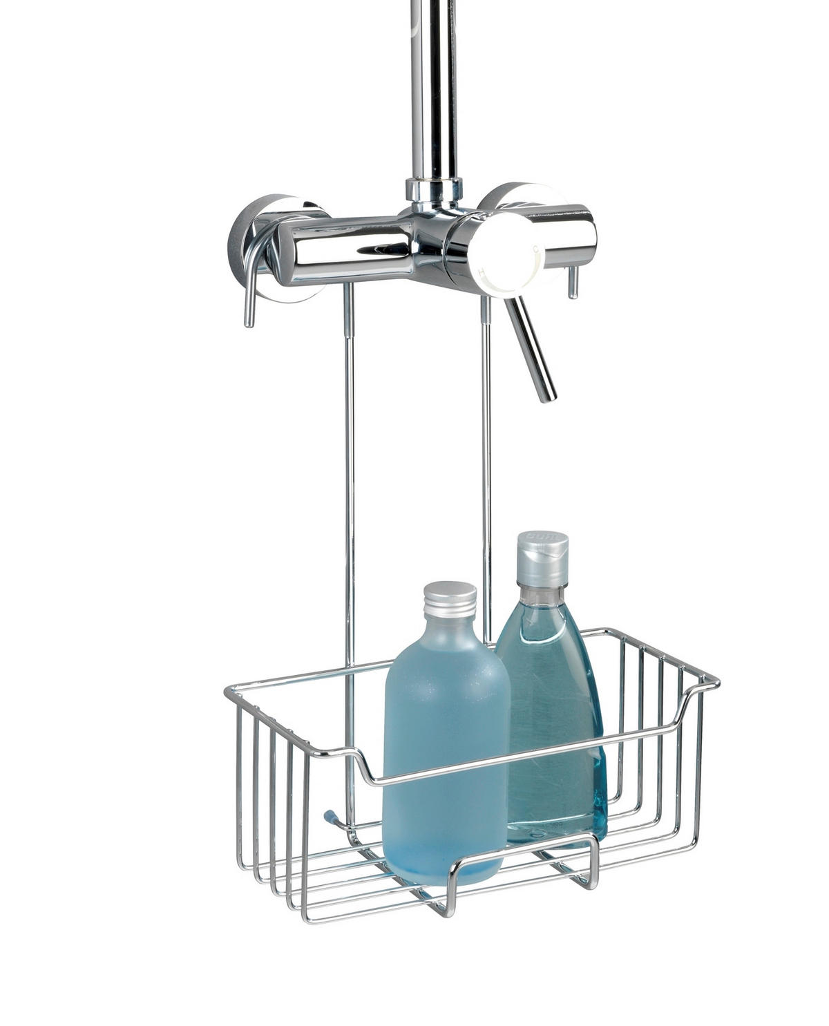 REGÁL DO SPRCHY - průhledné/barvy nerez oceli, Basics, kov (25/36/14cm)