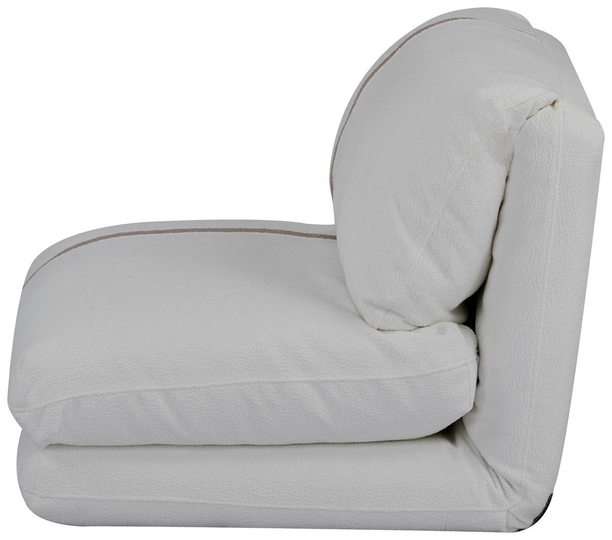 SCHLAFSESSEL Webstoff Weiß    - Hellbraun/Weiß, MODERN, Textil (78/58/82cm) - Livetastic