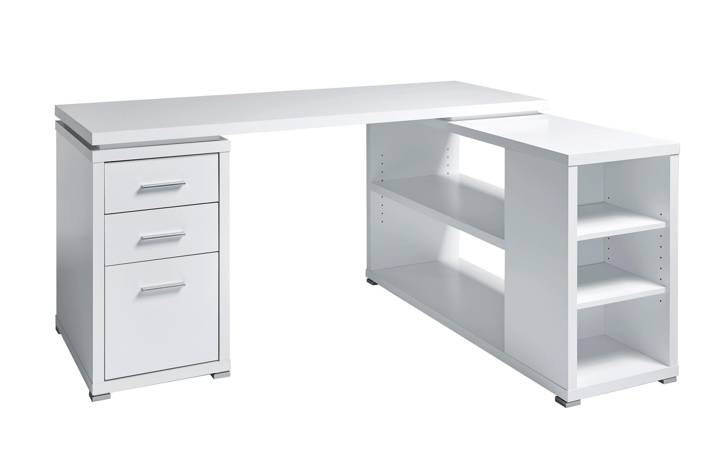 Eckschreibtisch in Weiß