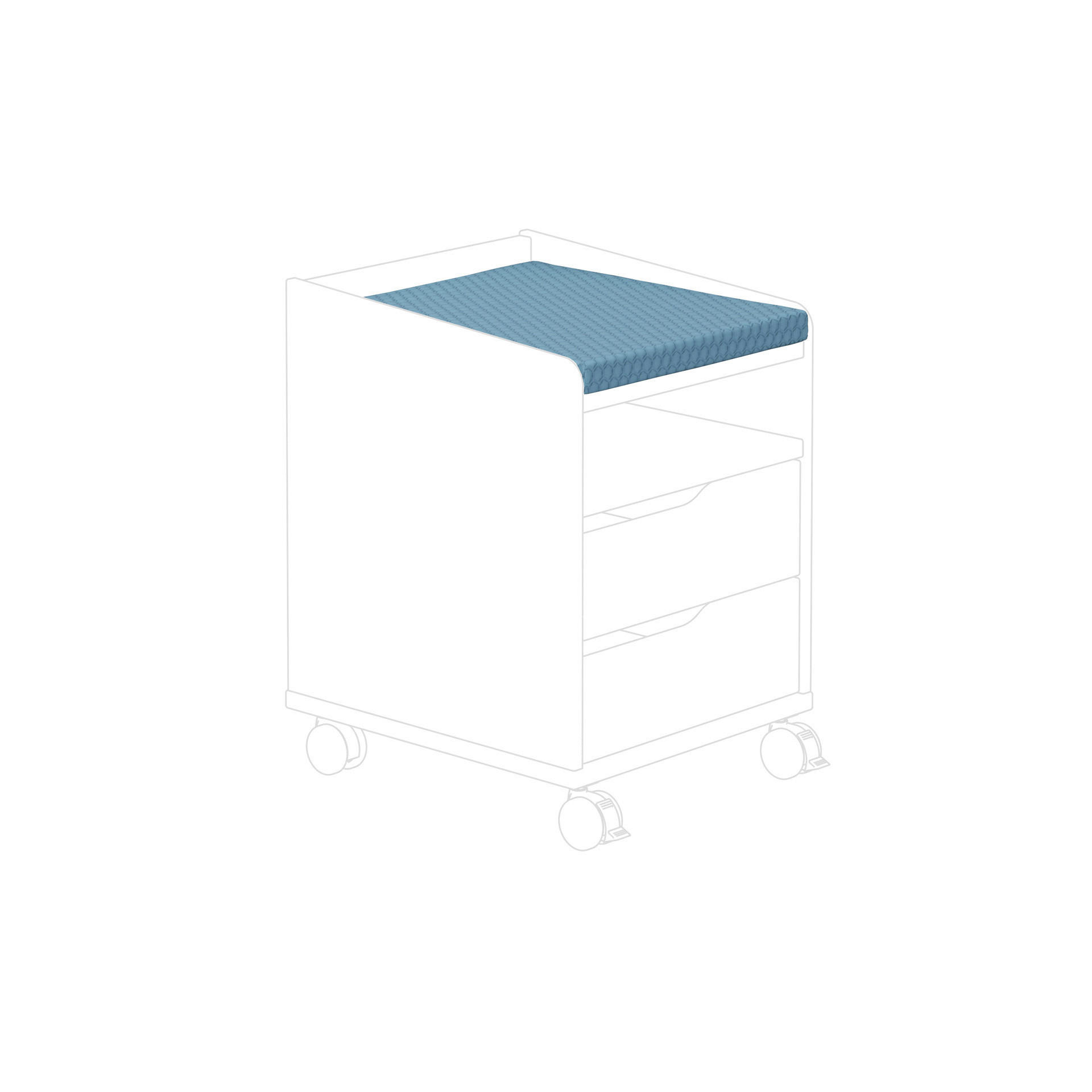 SITZKISSEN  - Hellblau, Basics, Textil (44/5/39cm) - Paidi