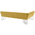 ECKBANK 184/284 cm  in Gelb, Edelstahlfarben  - Edelstahlfarben/Gelb, Design, Textil/Metall (184/284cm) - Dieter Knoll