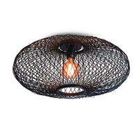 DECKENLEUCHTE GOOD&MOJO  60/25 cm   - Schwarz, Trend (60/25cm) - Good & Mojo