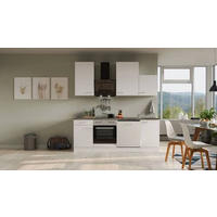 KUCHYNSKÁ LINKA LUCCA 220 - sivohnedá/biela, Modern, kompozitné drevo/plast (220cm) - FlexWell