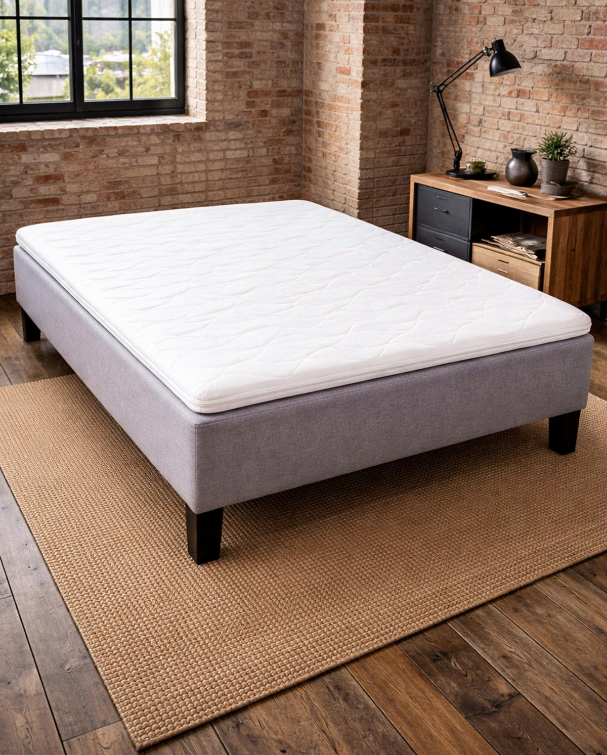 TOPPER VISCO 120/200 cm Höhe ca. 6 cm  - Weiß, MODERN, Textil (120/200cm) - Livetastic