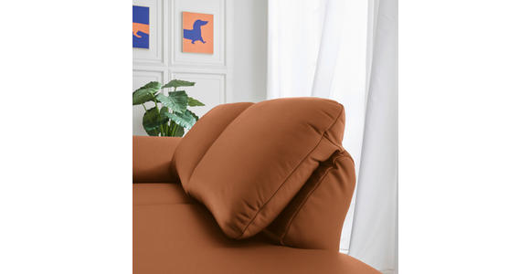 RÉCAMIERE in Echtleder Cognac - Chromfarben/Cognac, Design, Leder/Metall (209/85-109/95-16cm) - Dieter Knoll