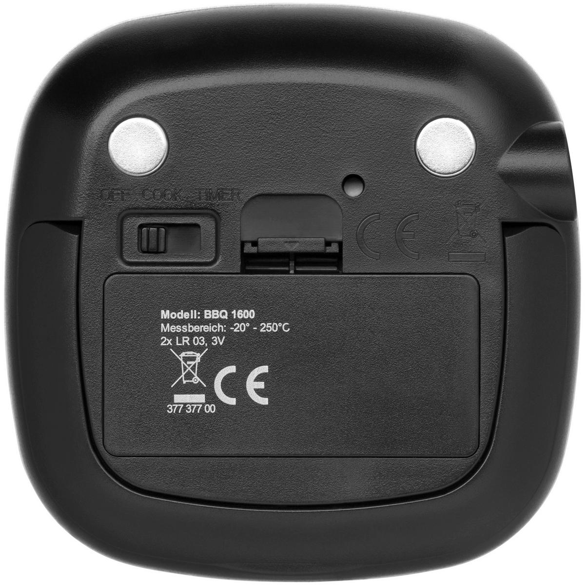 BRATENTHERMOMETER  - Edelstahlfarben/Schwarz, Design, Kunststoff/Metall (19/8,5/4cm) - WMF