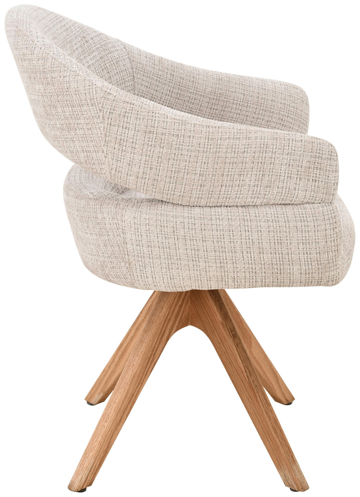 ARMLEHNSTUHL in Holz, Textil Eichefarben, Beige  - Eichefarben/Beige, MODERN, Holz/Textil (58/85/62cm) - Livetastic