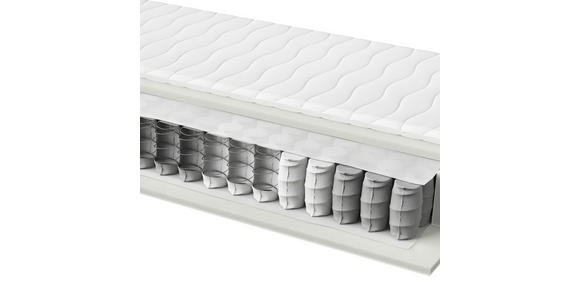 TASCHENFEDERKERNMATRATZE 100/200 cm Höhe ca. 19 cm  - Weiß, Basics, Textil (100/200cm) - Sleeptex