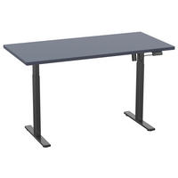 SCHREIBTISCH  in Anthrazit, Schwarz  - Anthrazit/Silberfarben, Design, Holzwerkstoff/Metall (110/71/80cm) - MID.YOU