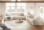 HUSSEN-WOHNLANDSCHAFT Creme  - Creme/Schwarz, LIFESTYLE, Kunststoff/Textil (190/332cm) - Pure Home Lifestyle