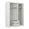 DREHTÜRENSCHRANK 169/214/60 cm,  in Weiß, 3-türig  - Weiß, Trend, Holzwerkstoff (169/214/60cm) - Carryhome