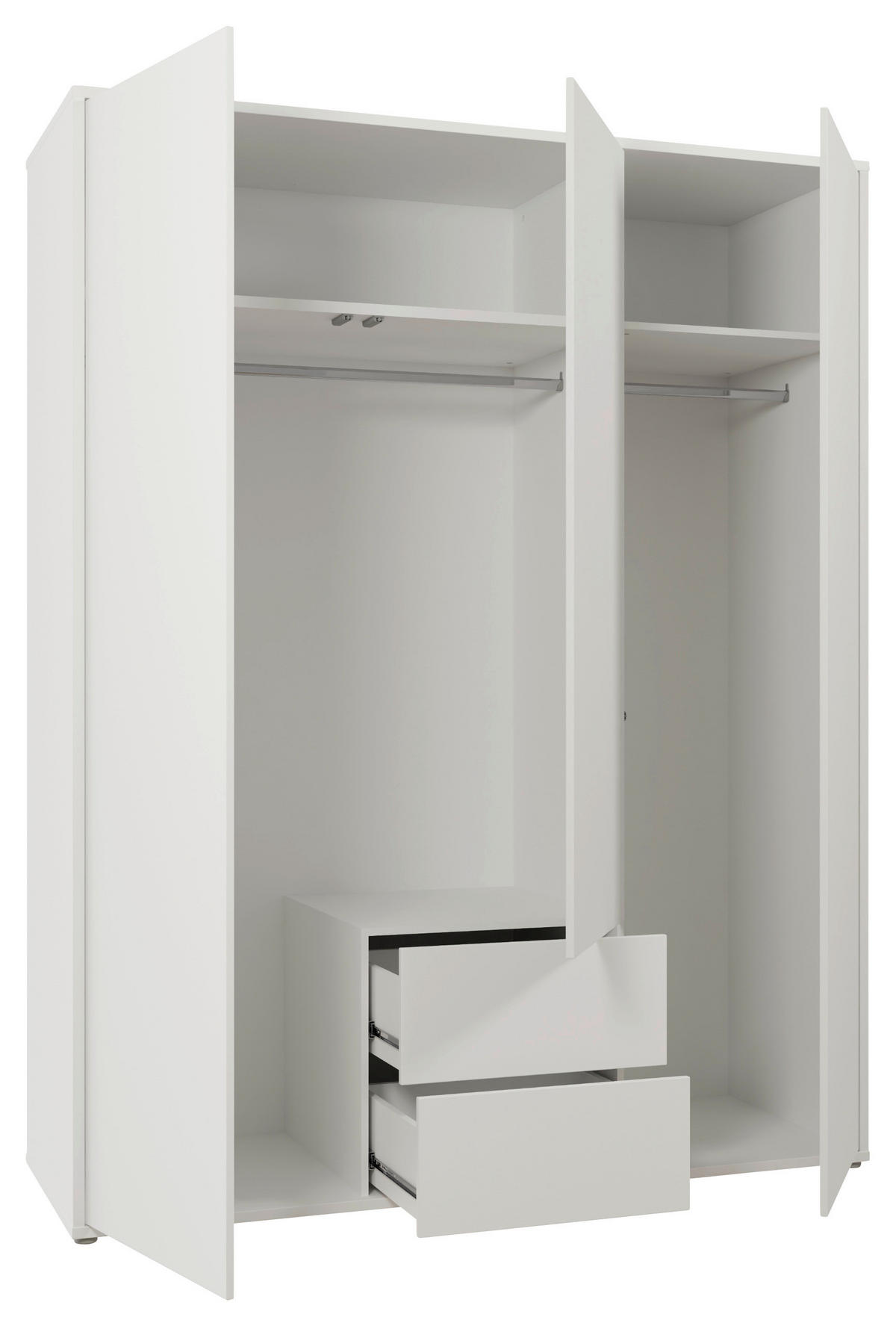 DREHTÜRENSCHRANK 169/214/60 cm,  in Weiß, 3-türig  - Weiß, Trend, Holzwerkstoff (169/214/60cm) - Carryhome