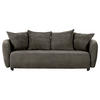 SCHLAFSOFA in Flachgewebe Dunkelgrau  - Dunkelgrau/Schwarz, KONVENTIONELL, Kunststoff/Textil (250/74/108cm) - Carryhome