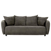 SCHLAFSOFA in Flachgewebe Dunkelgrau  - Dunkelgrau/Schwarz, KONVENTIONELL, Kunststoff/Textil (250/74/108cm) - Carryhome