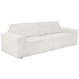 3-SITZER-SOFA Cord Creme  - Creme/Schwarz, KONVENTIONELL, Kunststoff/Textil (248/76/95cm) - Carryhome