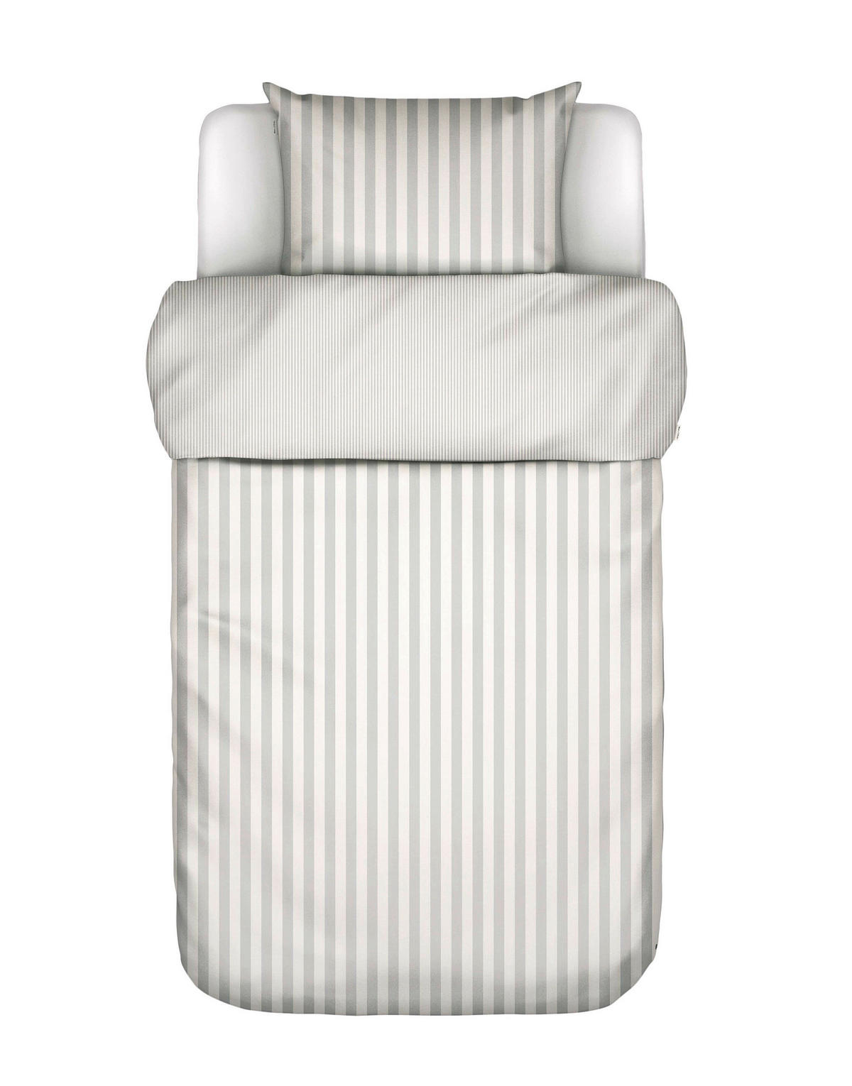 BETTWÄSCHE Classic Stripe Satin 135/200 cm  - Silberfarben, Basics, Textil (135/200cm) - Marc O'Polo