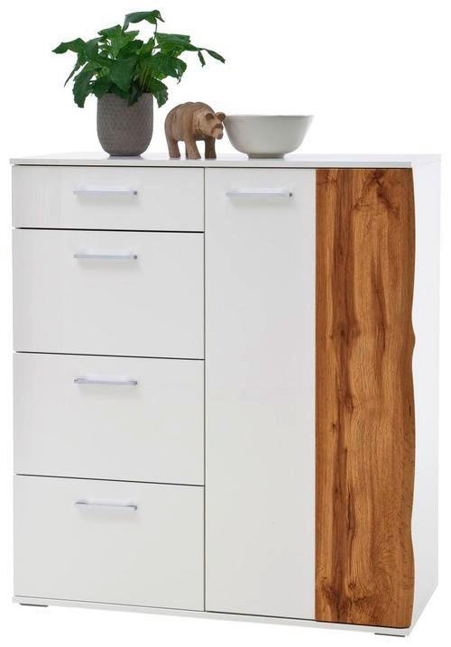 KOMMODE  in 102/118/44 cm  - Chromfarben/Eichefarben, MODERN, Holzwerkstoff/Kunststoff (102/118/44cm)