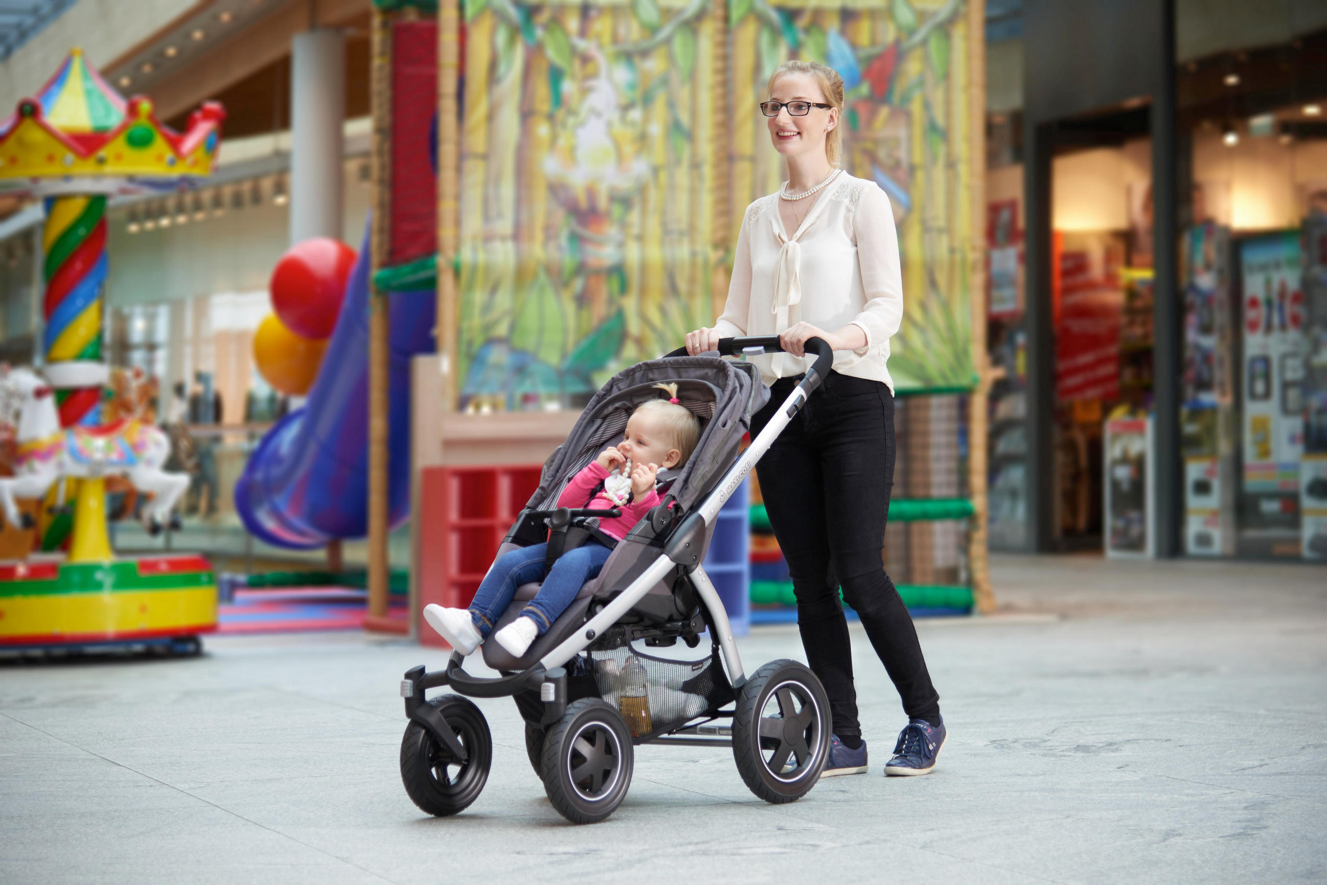 KINDERWAGENSET Mura 4 Plus - Silberfarben/Hellgrau, KONVENTIONELL, Kunststoff/Textil (94,5/65/100,5cm) - MAXI-COSI