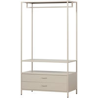 OFFENER KLEIDERSCHRANK 100/185/54 cm  in Sandfarben  - Sandfarben, Basics, Metall (100/185/54cm) - MID.YOU