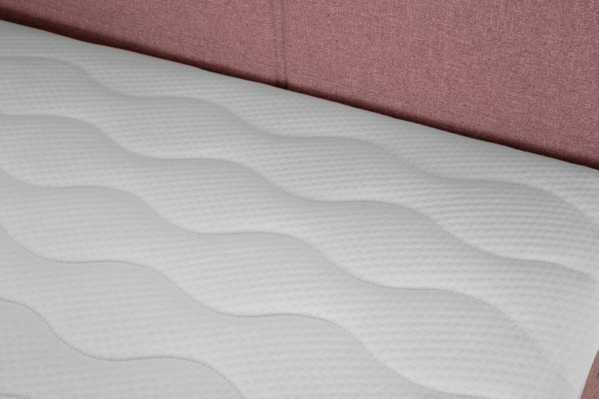 BOXSPRINGBETT 90/200 cm  in Altrosa  - Schwarz/Altrosa, Design, Kunststoff/Textil (90/200cm) - Welnova
