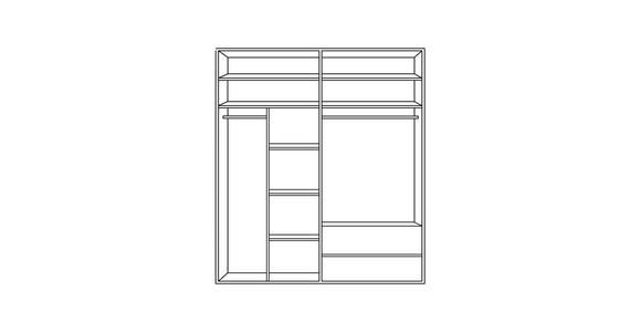 SCHWEBETÜRENSCHRANK 162/223/68 cm 2-türig Weiß - Chromfarben/Weiß, KONVENTIONELL, Holzwerkstoff/Metall (162/223/68cm) - Novel