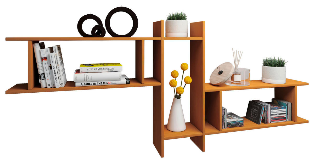 WANDREGAL 188/80/19,7 cm  - Buchefarben, KONVENTIONELL, Holzwerkstoff (188/80/19,7cm) - MID.YOU