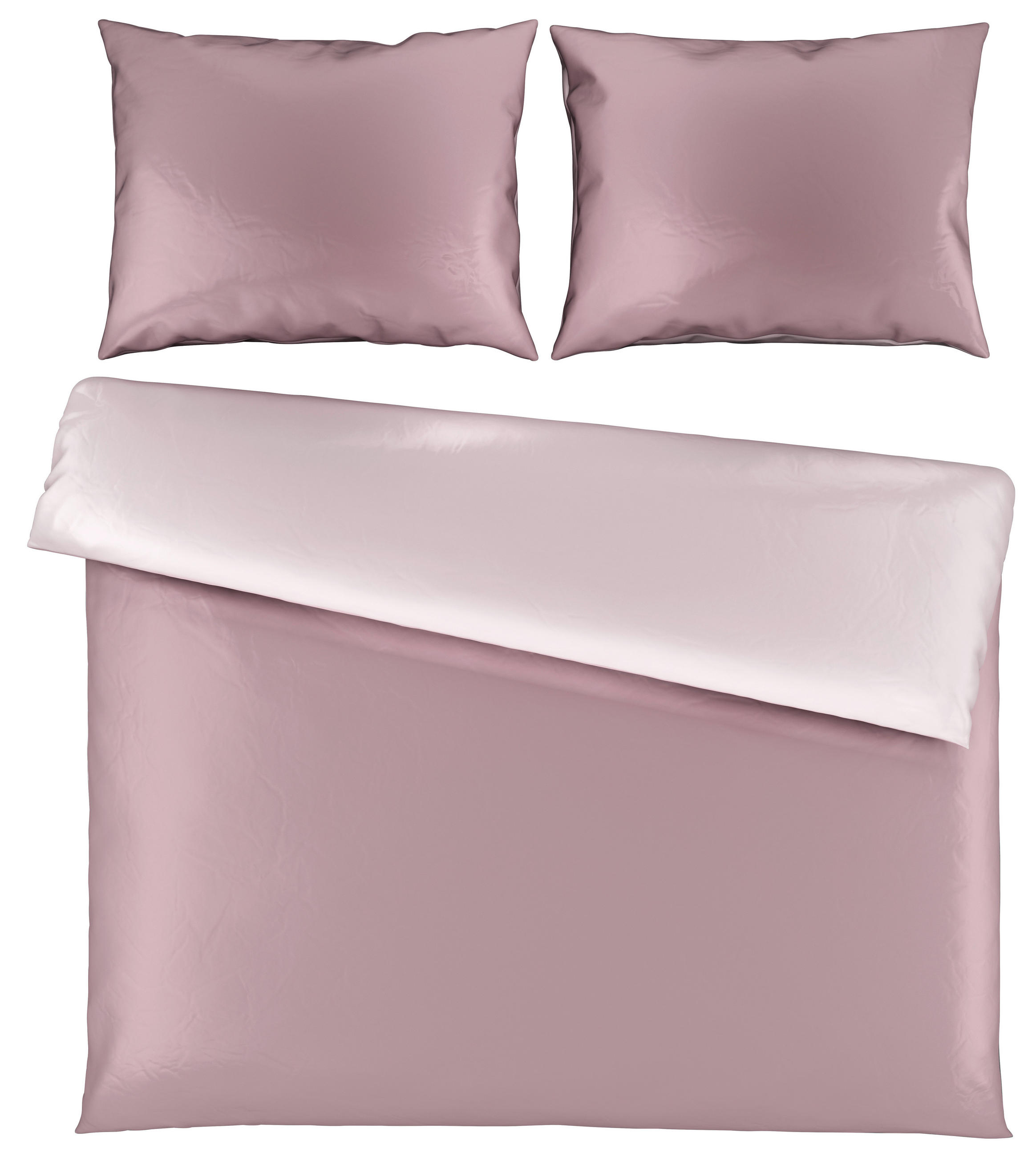 POSTELJINA SA DVA LICA SAORI 200/200 cm saten boja sleza  - boja sleza, Osnovno, tekstil (200/200cm) - Novel