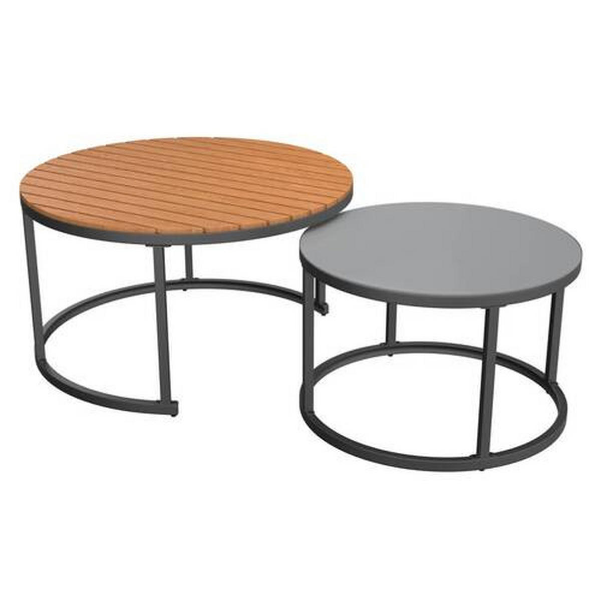 LOUNGE GARNITURA   drvo, metal, staklo  siva    - siva, Design, staklo/drvo - Ambia Garden