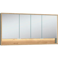 SPIEGELSCHRANK 160,6/82,5/18 cm  - Wildeiche/Edelstahlfarben, LIFESTYLE, Glas/Holzwerkstoff (160,6/82,5/18cm) - Voglauer