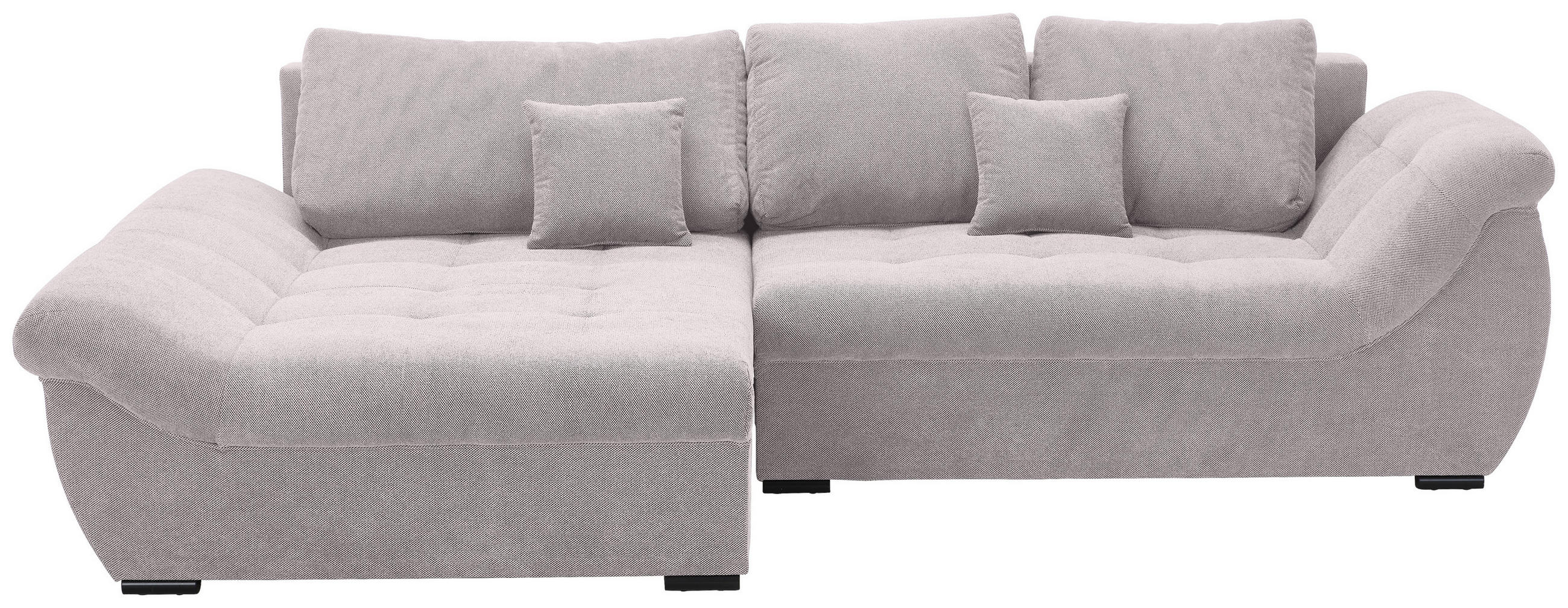 ECKSOFA Beige Flachgewebe  - Beige/Schwarz, Design, Kunststoff/Textil (175/278cm) - Xora