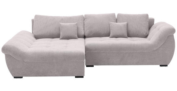 ECKSOFA Beige Flachgewebe - Beige/Schwarz, Design, Kunststoff/Textil (175/278cm) - Xora