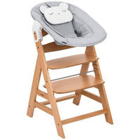 HOCHSTUHL-SET Apha Newborn Set Naturfarben, Hellgrau Nature Grey  - Hellgrau/Naturfarben, Basics, Holz/Textil (65/93,5/49cm) - Hauck