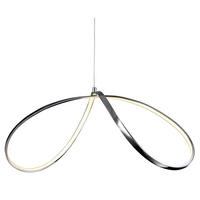 LED-HÄNGELEUCHTE LOOP LINE  - Chromfarben, Design, Metall (72/32cm) - Näve