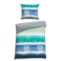 BETTWÄSCHE Seersucker 140/200 cm  - Türkis/Blau, Basics, Textil (140/200cm) - Florella