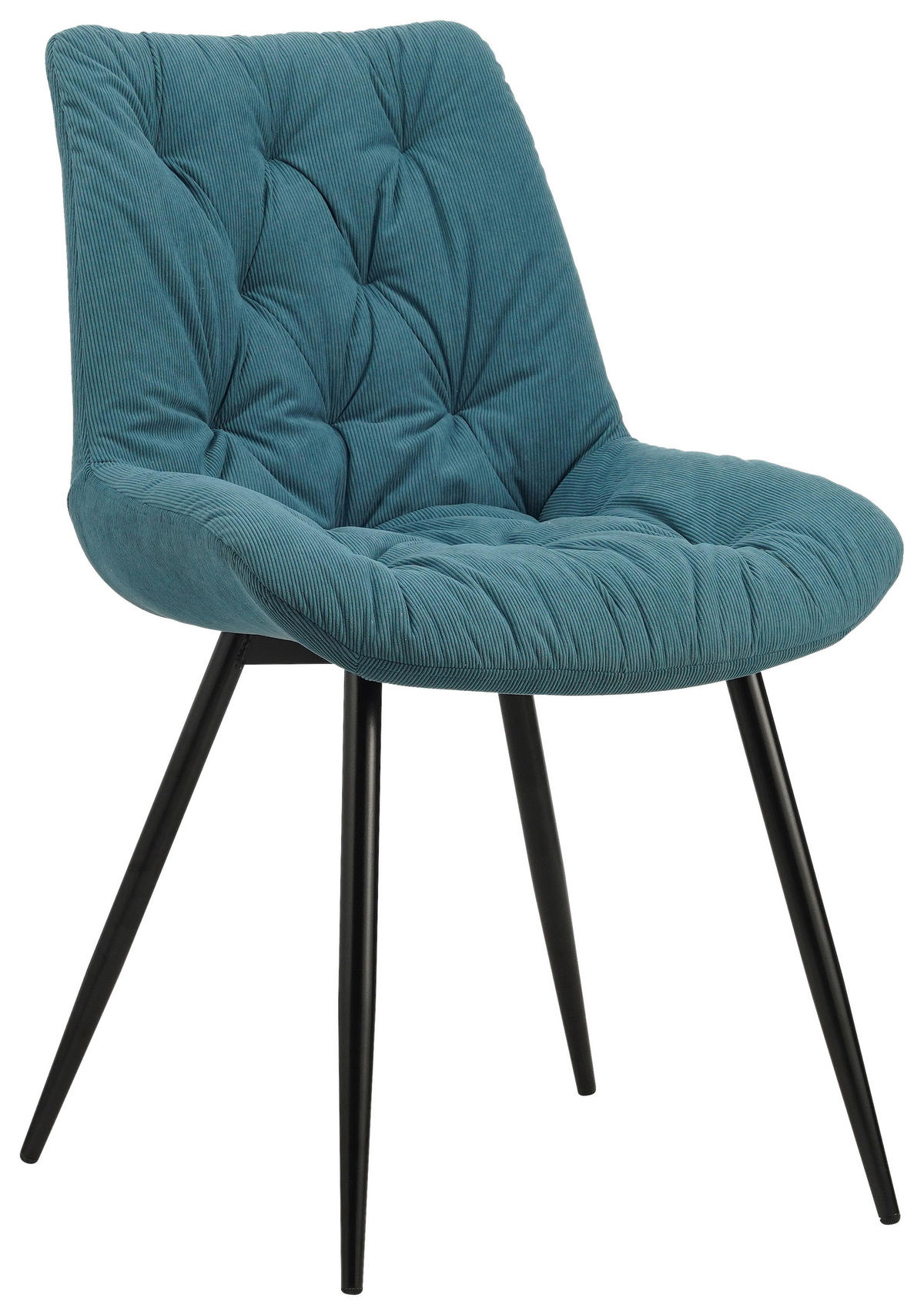 SZÉK fém, textil fekete, sötétkék  - sötétkék/fekete, Design, textil/fém (54/85/63cm) - Carryhome