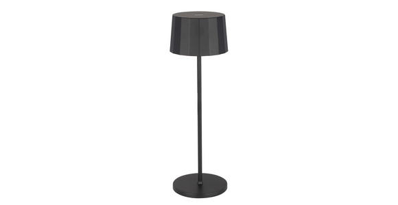 AKKU-TISCHLEUCHTE Pleat 11/35 cm  - Schwarz, Design, Kunststoff/Metall (11/35cm) - Dieter Knoll