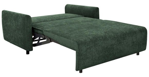 SCHLAFSOFA  in Chenille Waldgrün  - Waldgrün/Schwarz, KONVENTIONELL, Kunststoff/Textil (161/90/108cm) - Carryhome