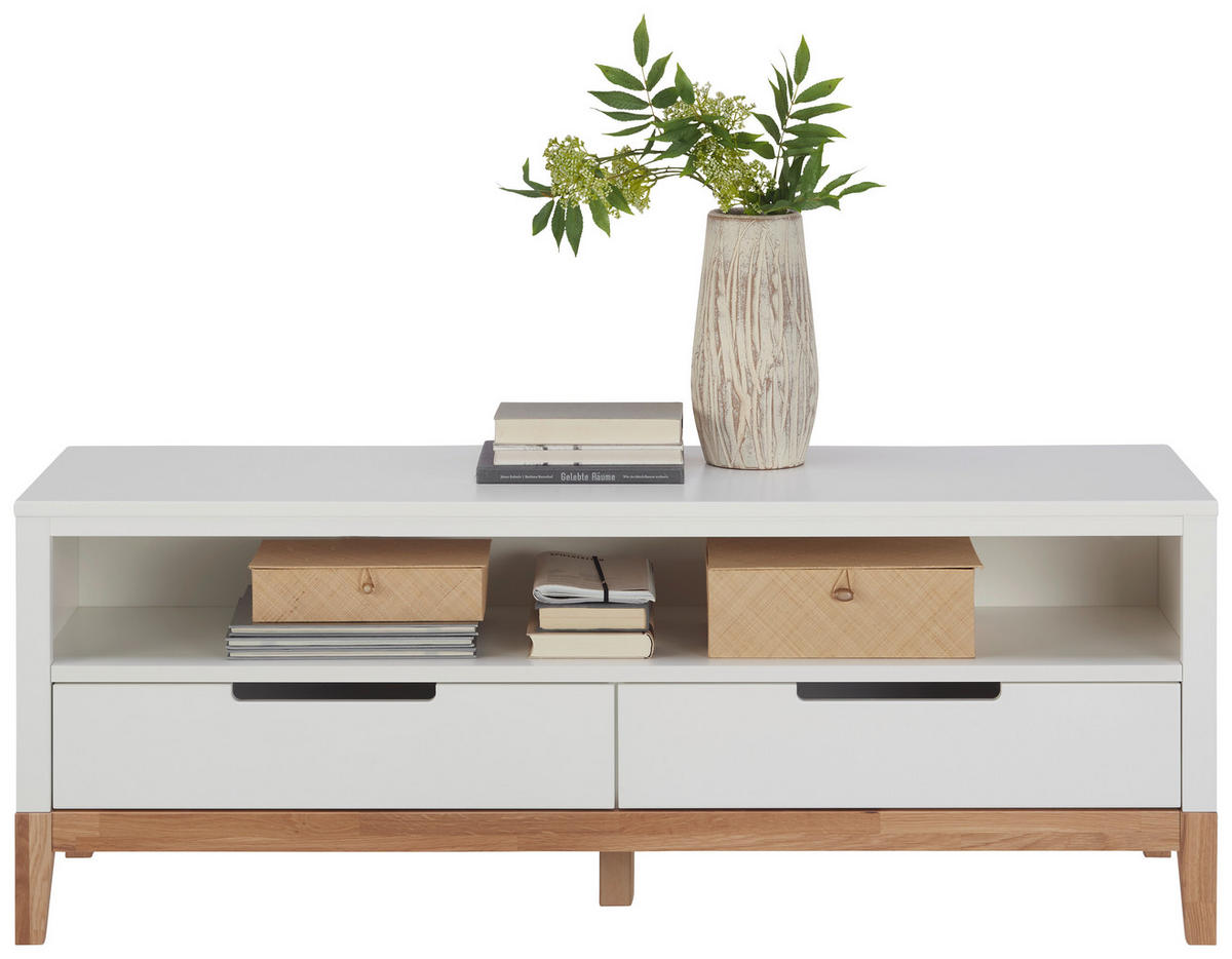 LOWBOARD  in 135/50/40 cm  - Eichefarben/Weiß, LIFESTYLE, Holz/Holzwerkstoff (135/50/40cm) - Stylife