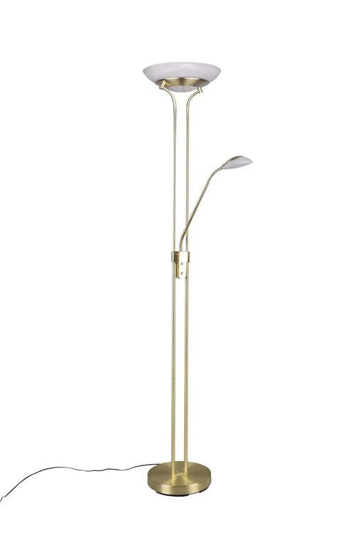 LED-STEHLEUCHTE    - Messingfarben, Basics, Glas/Metall (180/32,5/57cm)