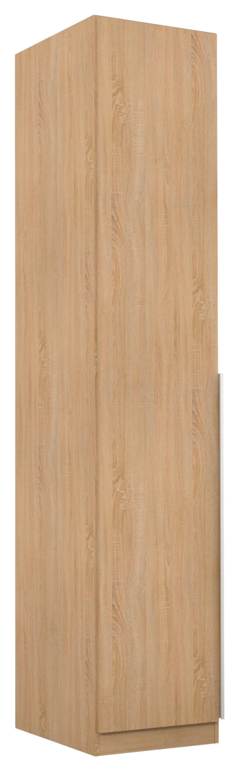 GARDEROB MED GÅNGJÄRNSDÖRRAR 47/229/54 cm Sonoma ek  - Sonoma ek/aluminiumfärg, Modern, trämaterial (47/229/54cm) - Rauch Möbel