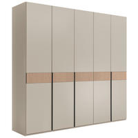 DREHTÜRENSCHRANK Taupe, Eichefarben  - Taupe/Eichefarben, Design, Holz/Holzwerkstoff (249,6/229,4/59,5cm) - Dieter Knoll